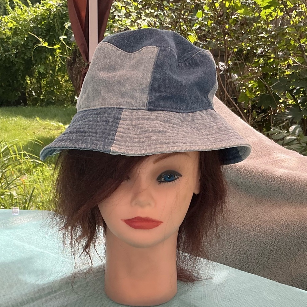 Universal Thread Blue Patchwork Bucket Hat